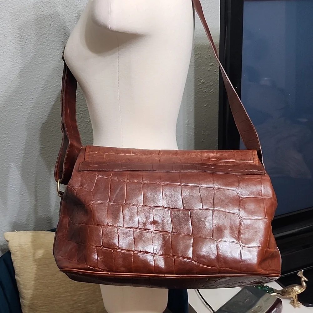 Mulberry Brown Leather Shoulder Bag Vintage Rare Luxury Made In England Xl